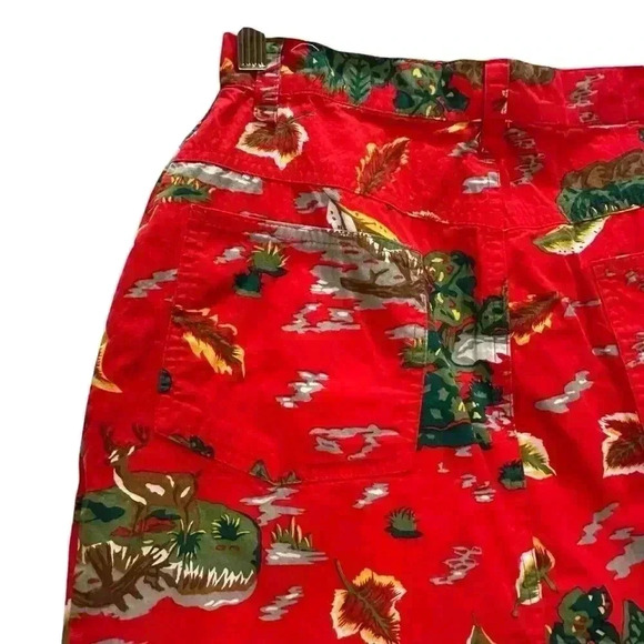 Vintage Birch Bros. By the Eagles Eye Red Deer 100% Cotton Skirt Women’s Size 6 - Picture 6 of 9